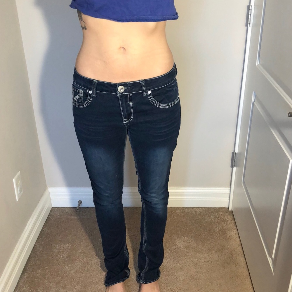 Micro boot cut stretchy skinny jean